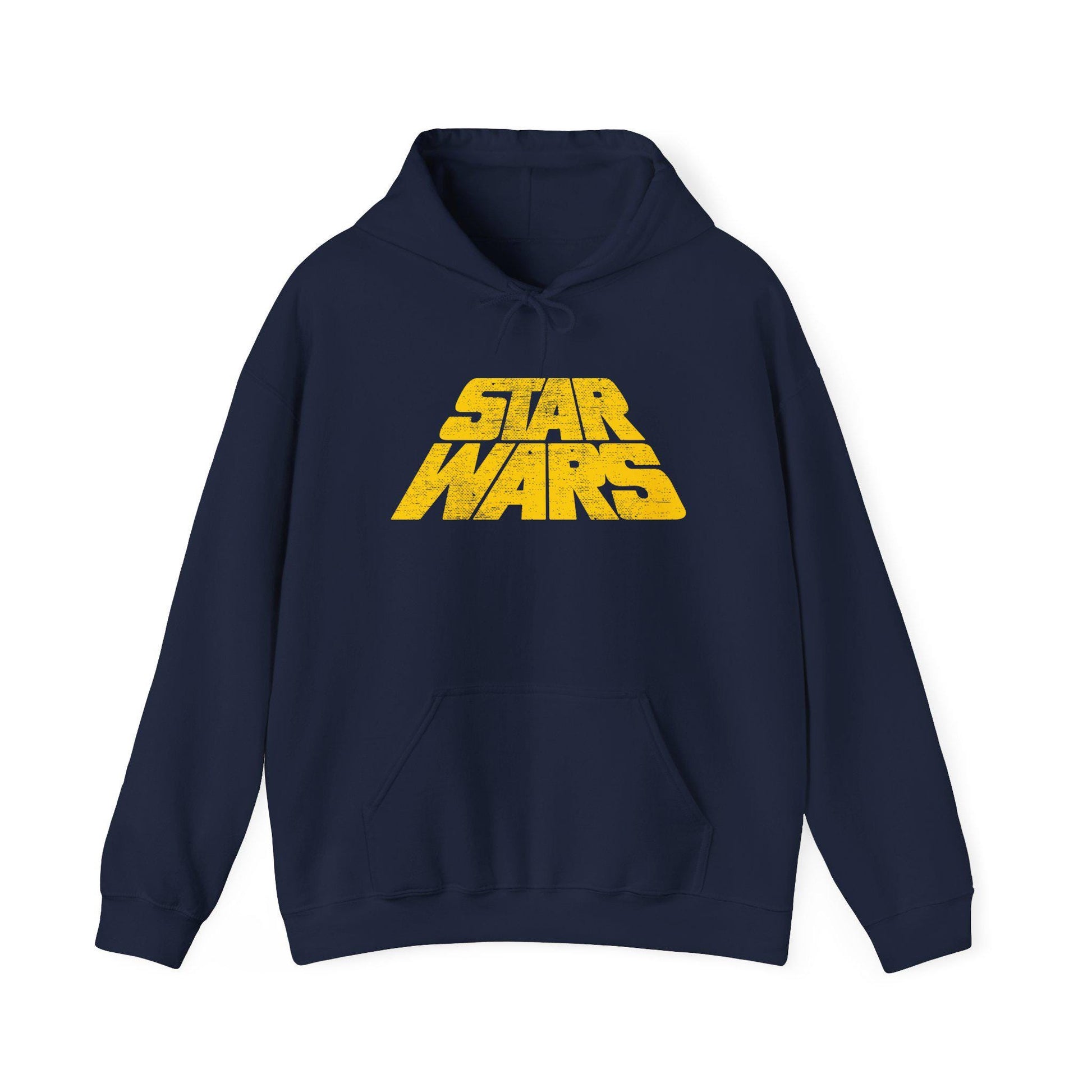 Vintage Distressed Star Wars Logo Fleece Pullover Hoodie
