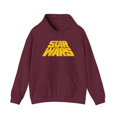 Vintage Distressed Star Wars Logo Fleece Pullover Hoodie