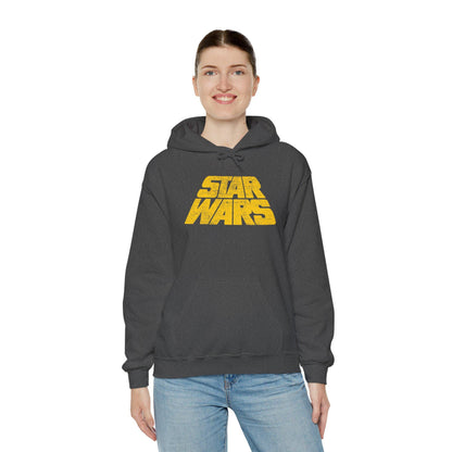 Vintage Distressed Star Wars Logo Fleece Pullover Hoodie