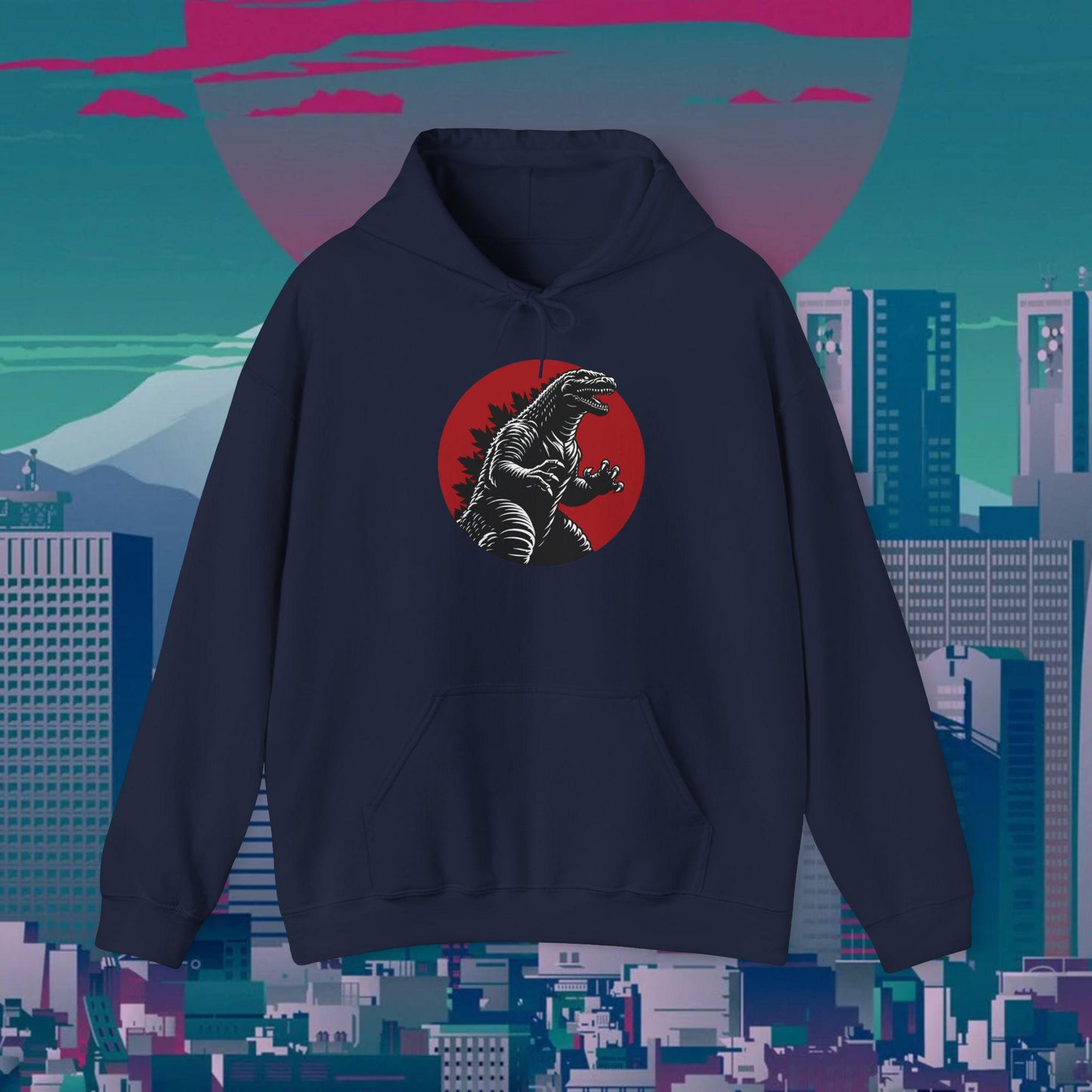 Kaiju Godzilla Hoodie | Japanese Monster Graphic Unisex Hoodie