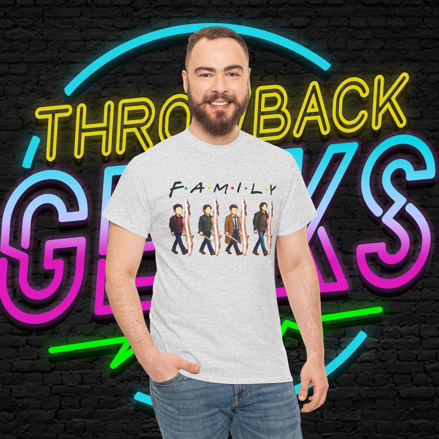 SPN Family Rift Travelers Shirt | Found Family Hunter Lineup Tee | Fan-Inspired TV Roadtrip Graphic | Gildan 5000 Unisex (Light Colors)