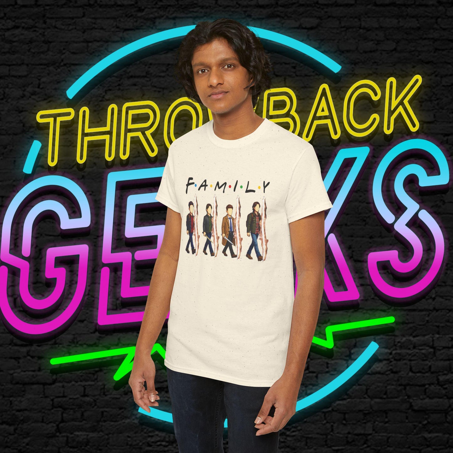 SPN Family Rift Travelers Shirt | Found Family Hunter Lineup Tee | Fan-Inspired TV Roadtrip Graphic | Gildan 5000 Unisex (Light Colors)