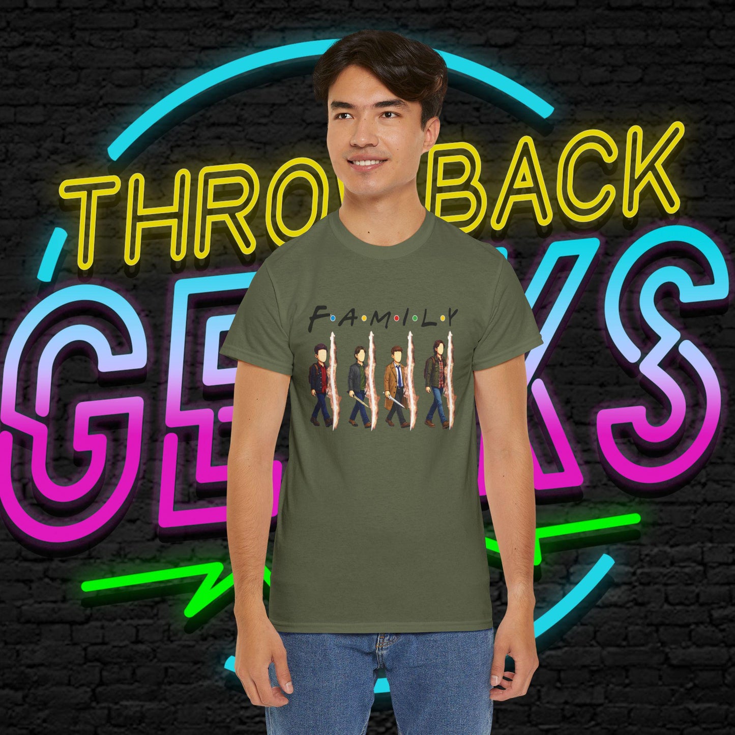 SPN Family Rift Travelers Shirt | Found Family Hunter Lineup Tee | Fan-Inspired TV Roadtrip Graphic | Gildan 5000 Unisex (Light Colors)