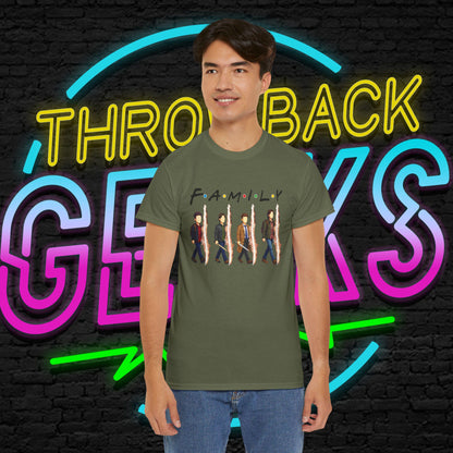 SPN Family Rift Travelers Shirt | Found Family Hunter Lineup Tee | Fan-Inspired TV Roadtrip Graphic | Gildan 5000 Unisex (Light Colors)