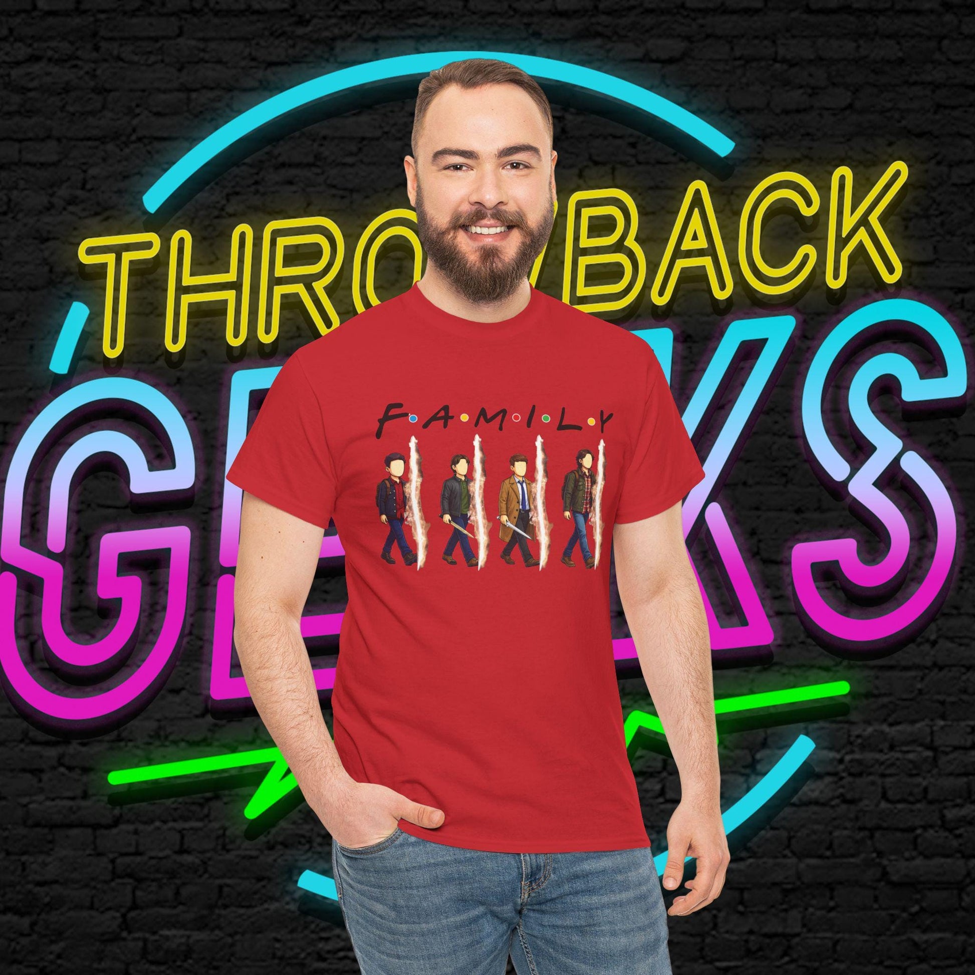 SPN Family Rift Travelers Shirt | Found Family Hunter Lineup Tee | Fan-Inspired TV Roadtrip Graphic | Gildan 5000 Unisex (Light Colors)