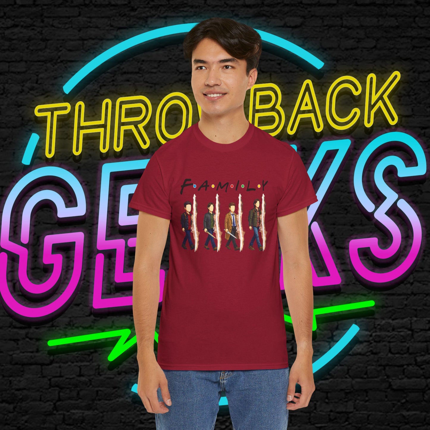 SPN Family Rift Travelers Shirt | Found Family Hunter Lineup Tee | Fan-Inspired TV Roadtrip Graphic | Gildan 5000 Unisex (Light Colors)