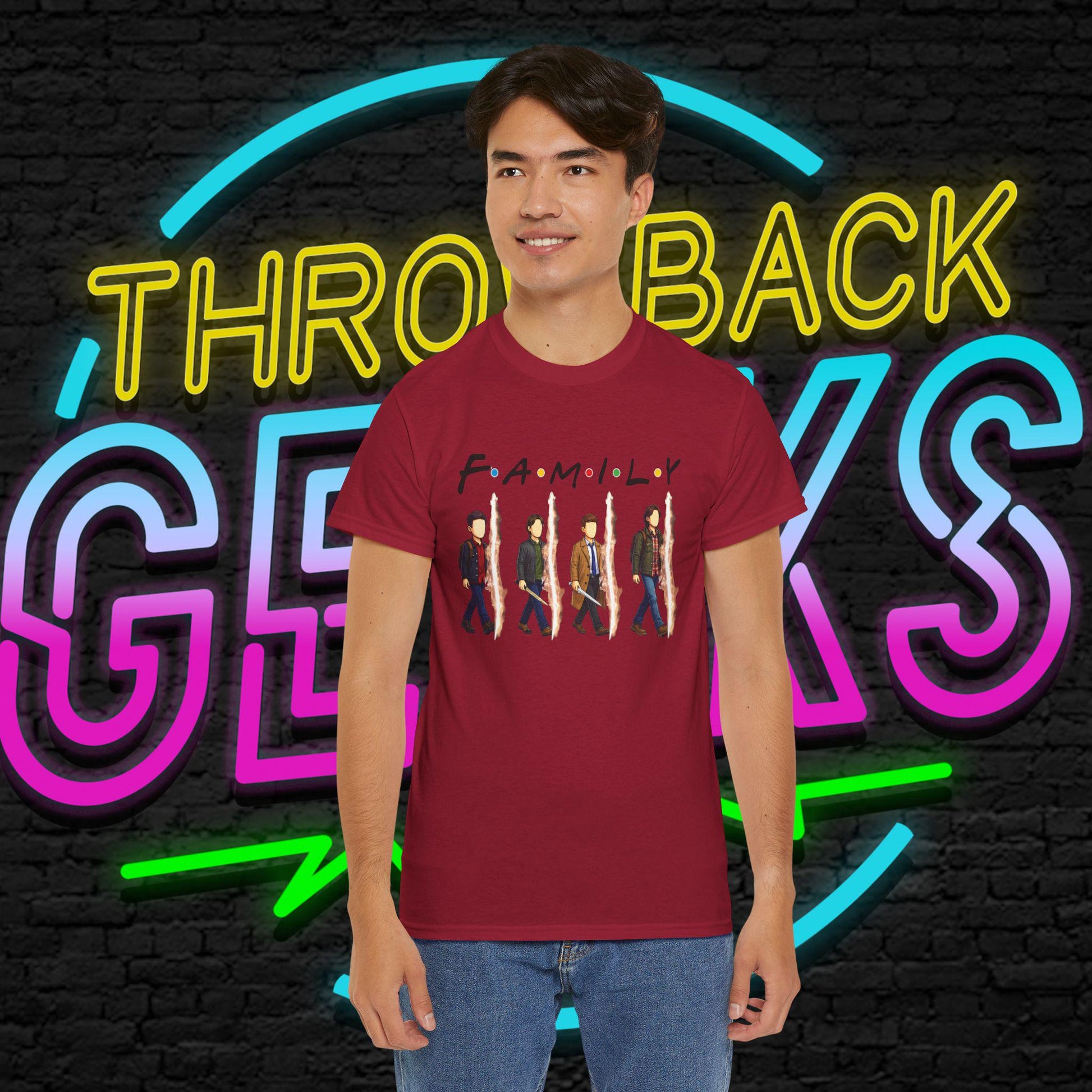 SPN Family Rift Travelers Shirt | Found Family Hunter Lineup Tee | Fan-Inspired TV Roadtrip Graphic | Gildan 5000 Unisex (Light Colors)