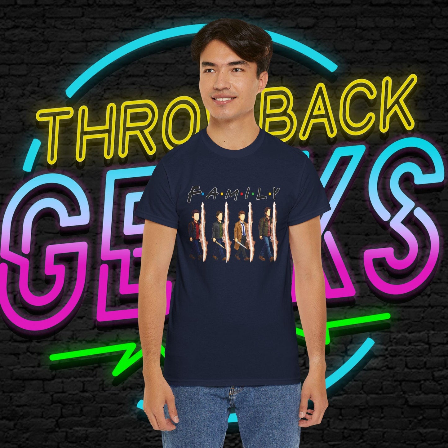 SPN Family Rift Travelers Shirt | Found Family Hunter Lineup Tee | Fan-Inspired Roadtrip Graphic | Gildan 5000 Unisex (Dark Colors)