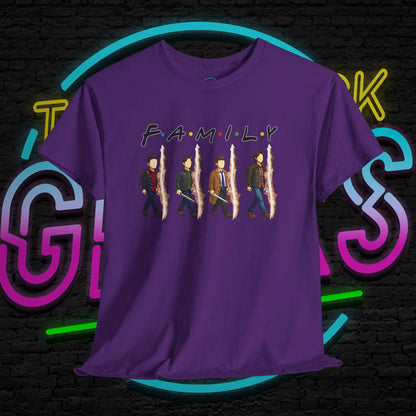 SPN Family Rift Travelers Shirt | Found Family Hunter Lineup Tee | Fan-Inspired Roadtrip Graphic | Gildan 5000 Unisex (Dark Colors)
