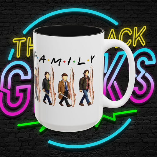 SPN Family Rift Travelers Accent Mug | Found Family Coffee Mug | Fan-Inspired TV Tribute | 11oz / 15oz