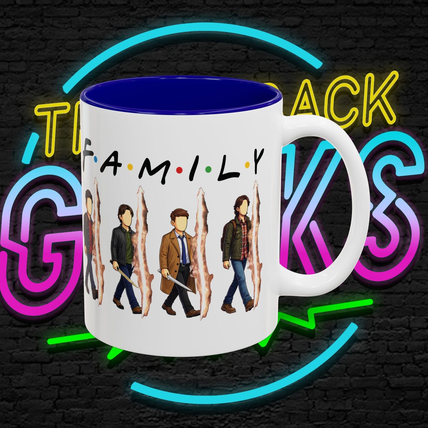 SPN Family Rift Travelers Accent Mug | Found Family Coffee Mug | Fan-Inspired TV Tribute | 11oz / 15oz
