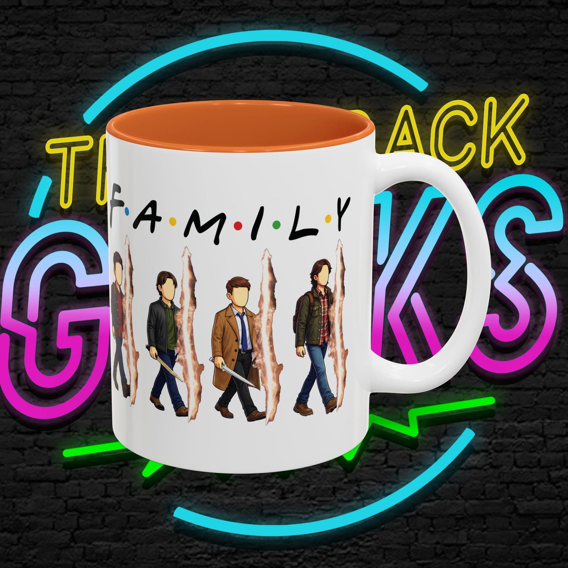 SPN Family Rift Travelers Accent Mug | Found Family Coffee Mug | Fan-Inspired TV Tribute | 11oz / 15oz