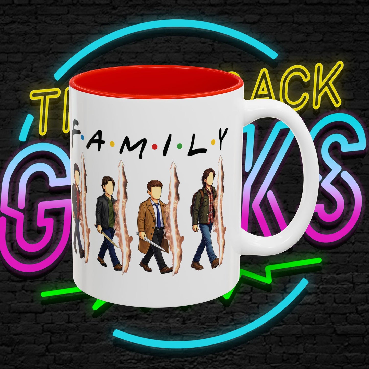 SPN Family Rift Travelers Accent Mug | Found Family Coffee Mug | Fan-Inspired TV Tribute | 11oz / 15oz