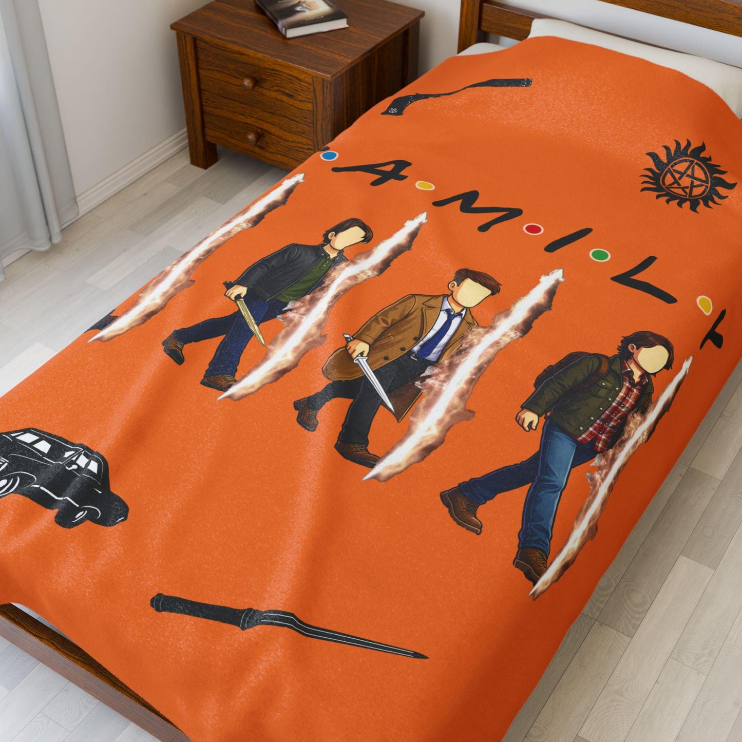 SPN Family Rift Travelers Blanket | Found Family Throw Blanket | Fan-Inspired TV Tribute | Crusta Blanket (30x40, 50x60, 60x80)