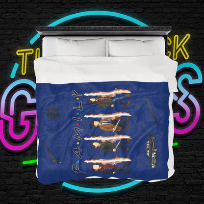 SPN Family Rift Travelers Blanket | Found Family Throw Blanket | Fan-Inspired TV Tribute | Dark Blue Blanket (30x40, 50x60, 60x80)