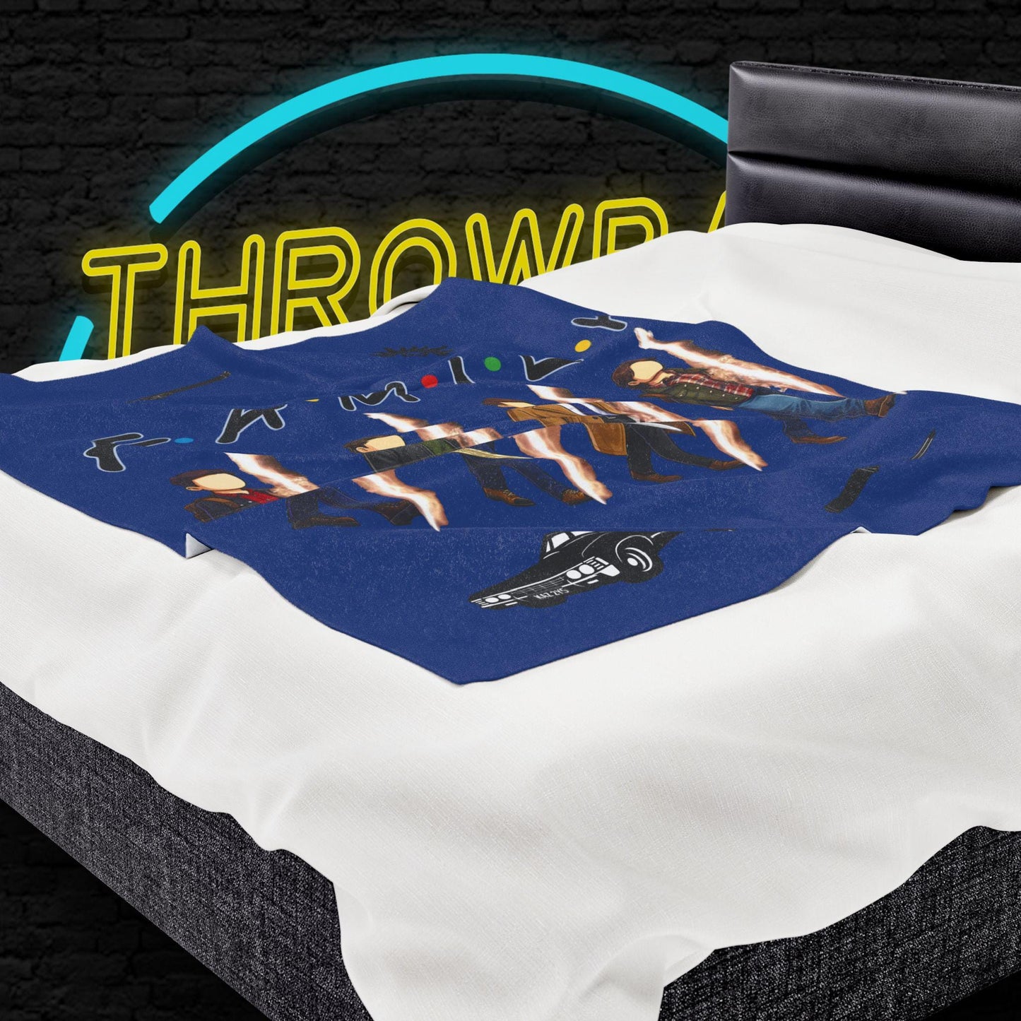 SPN Family Rift Travelers Blanket | Found Family Throw Blanket | Fan-Inspired TV Tribute | Dark Blue Blanket (30x40, 50x60, 60x80)