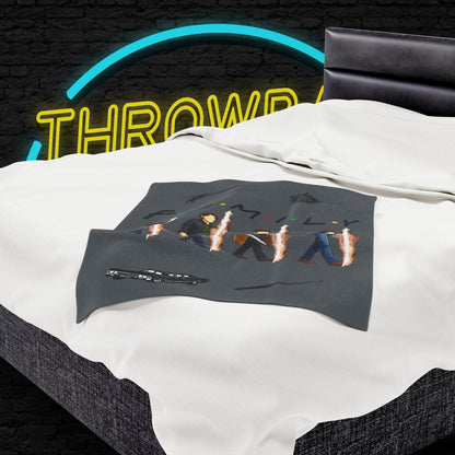 SPN Family Rift Travelers Blanket | Found Family Throw Blanket | Fan-Inspired TV Tribute | Dark Grey Blanket (30x40, 50x60, 60x80)