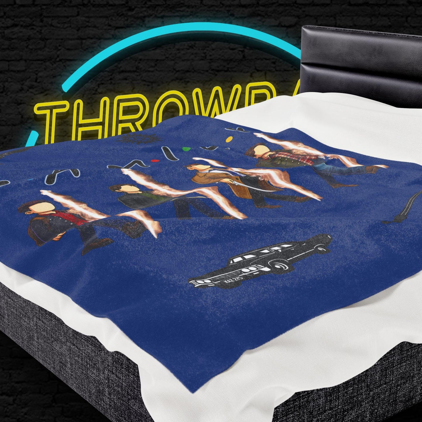 SPN Family Rift Travelers Blanket | Found Family Throw Blanket | Fan-Inspired TV Tribute | Dark Blue Blanket (30x40, 50x60, 60x80)