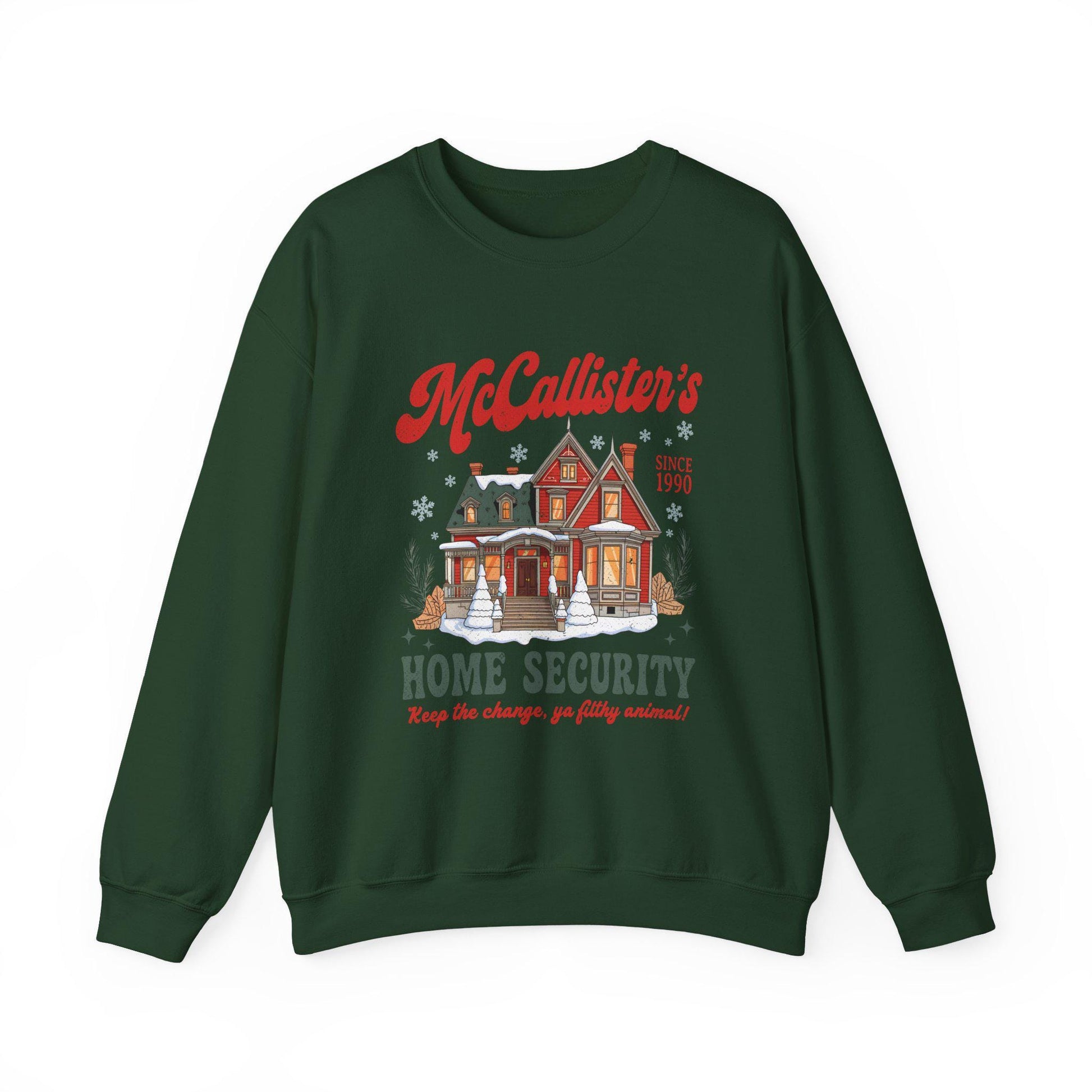 McCallisters Home Security Sweatshirt | Home Alone Inspired Christmas Sweater | Funny 90s Holiday Movie Shirt