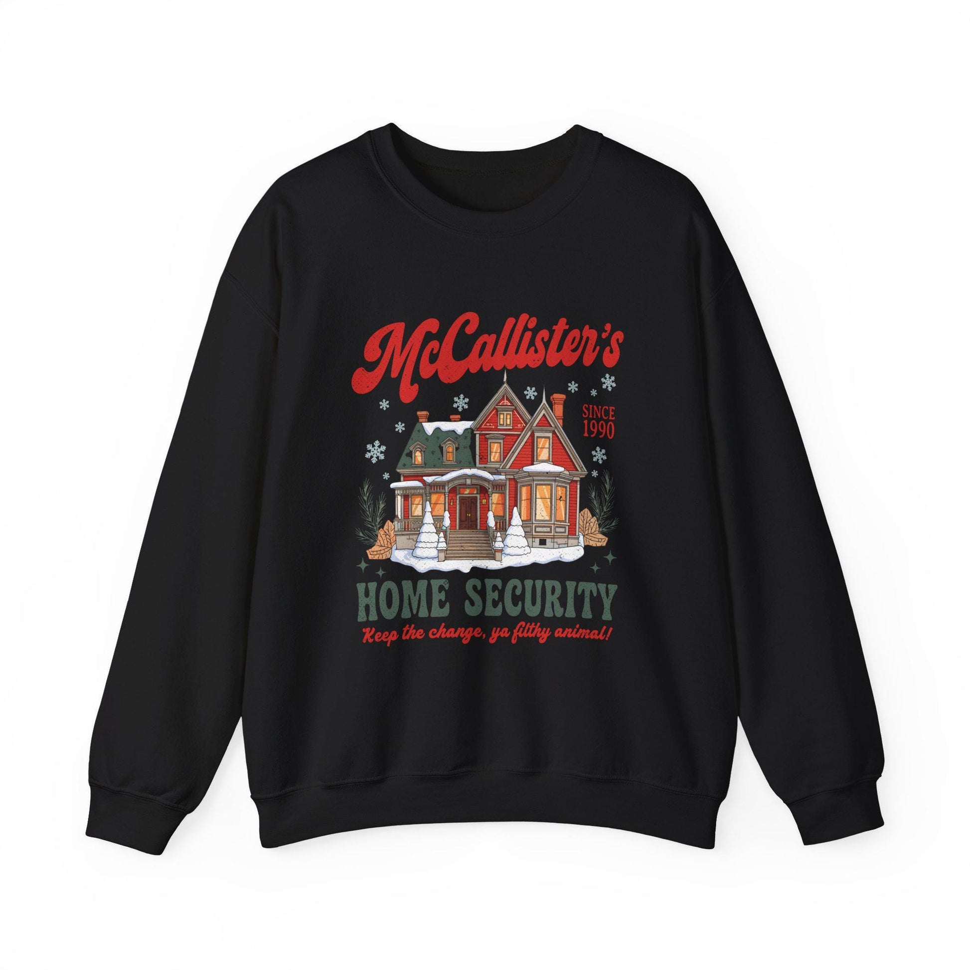 McCallisters Home Security Sweatshirt | Home Alone Inspired Christmas Sweater | Funny 90s Holiday Movie Shirt