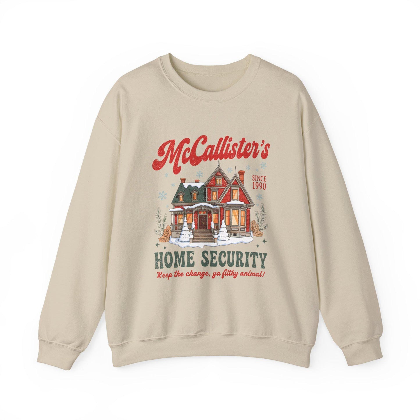 McCallisters Home Security Sweatshirt | Home Alone Inspired Christmas Sweater | Funny 90s Holiday Movie Shirt