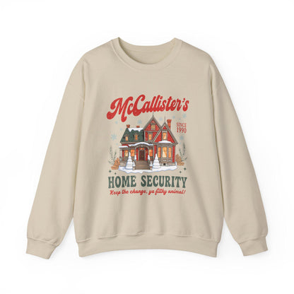 McCallisters Home Security Sweatshirt | Home Alone Inspired Christmas Sweater | Funny 90s Holiday Movie Shirt