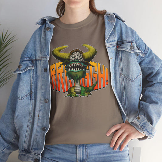 Cave Beast of Arrrgh T-Shirt | Retro Fantasy Monster Tee | Distressed Vintage Graphic Shirt