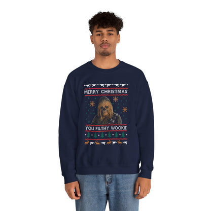 Chewbacca Christmas Sweatshirt | Wookiee Ugly Christmas Sweater | Star Wars Parody Holiday