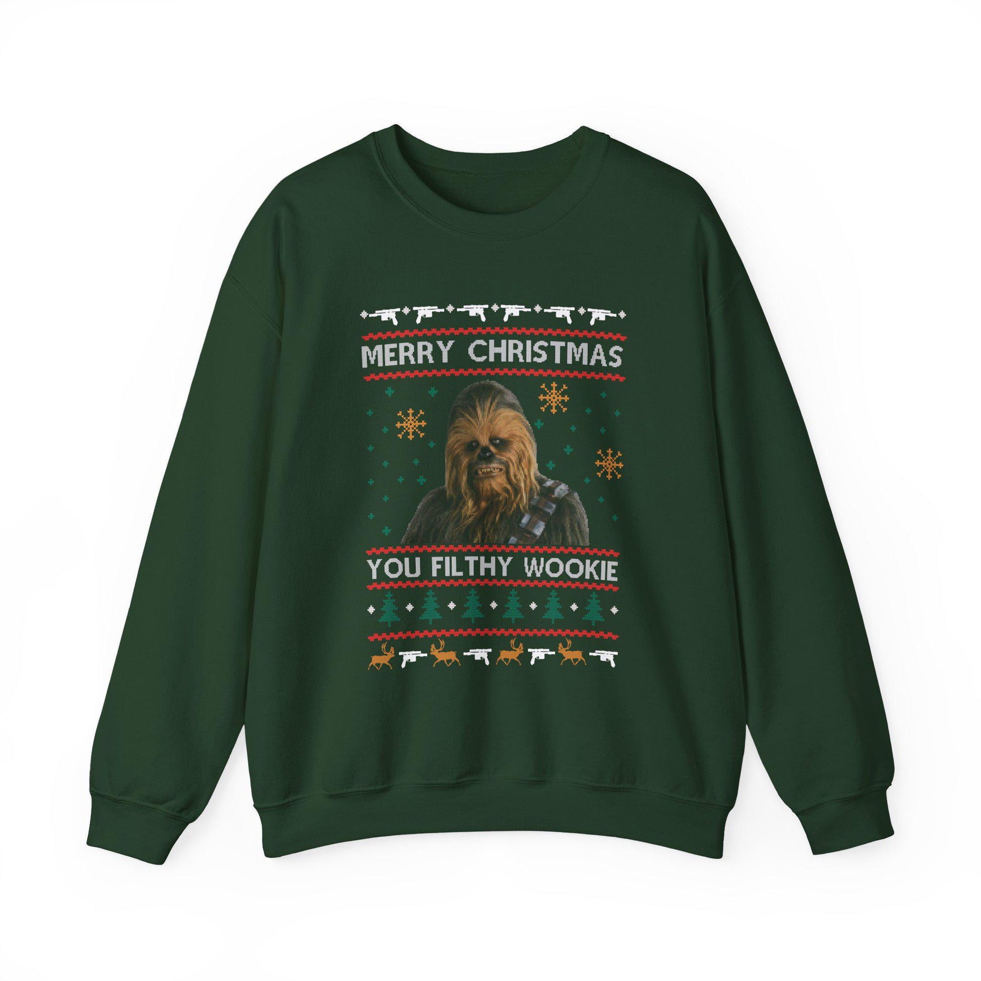 Chewbacca Christmas Sweatshirt | Wookiee Ugly Christmas Sweater | Star Wars Parody Holiday