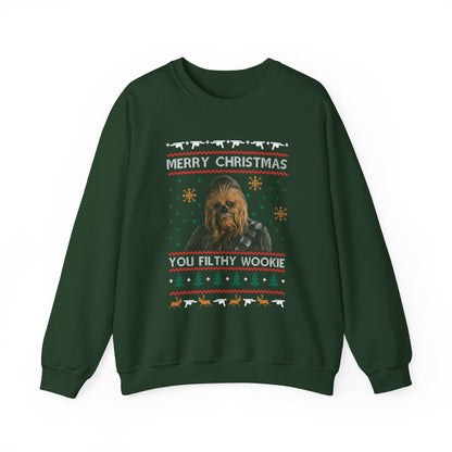 Chewbacca Christmas Sweatshirt | Wookiee Ugly Christmas Sweater | Star Wars Parody Holiday