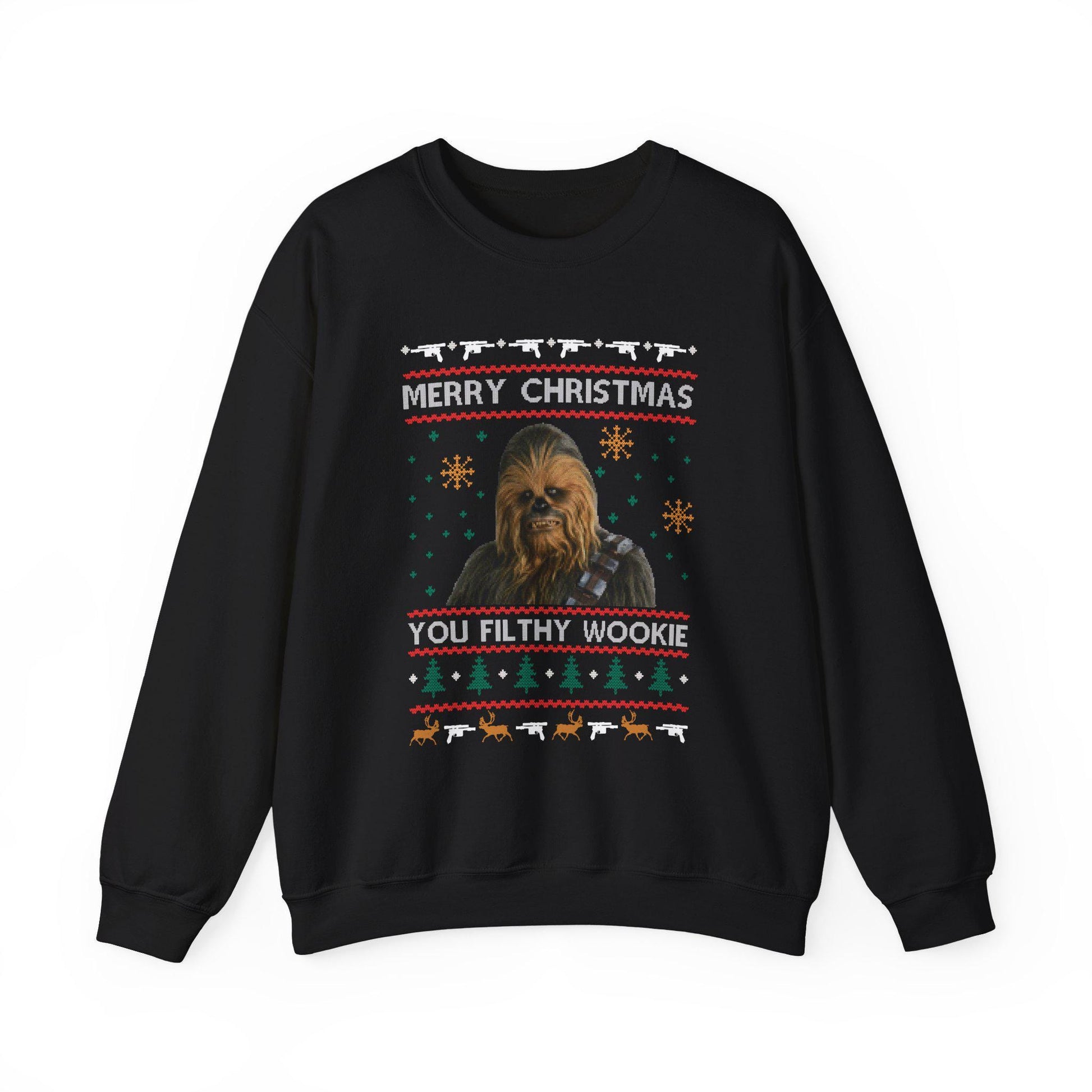 Chewbacca Christmas Sweatshirt | Wookiee Ugly Christmas Sweater | Star Wars Parody Holiday