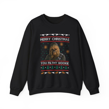 Chewbacca Christmas Sweatshirt | Wookiee Ugly Christmas Sweater | Star Wars Parody Holiday