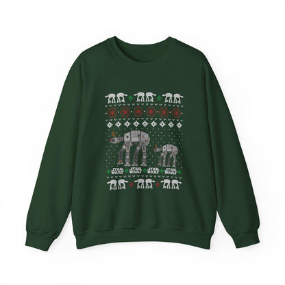 Imperial Walker Christmas Sweatshirt | Ugly Sci Fi Holiday Sweater | Retro Fan Art Christmas Shirt