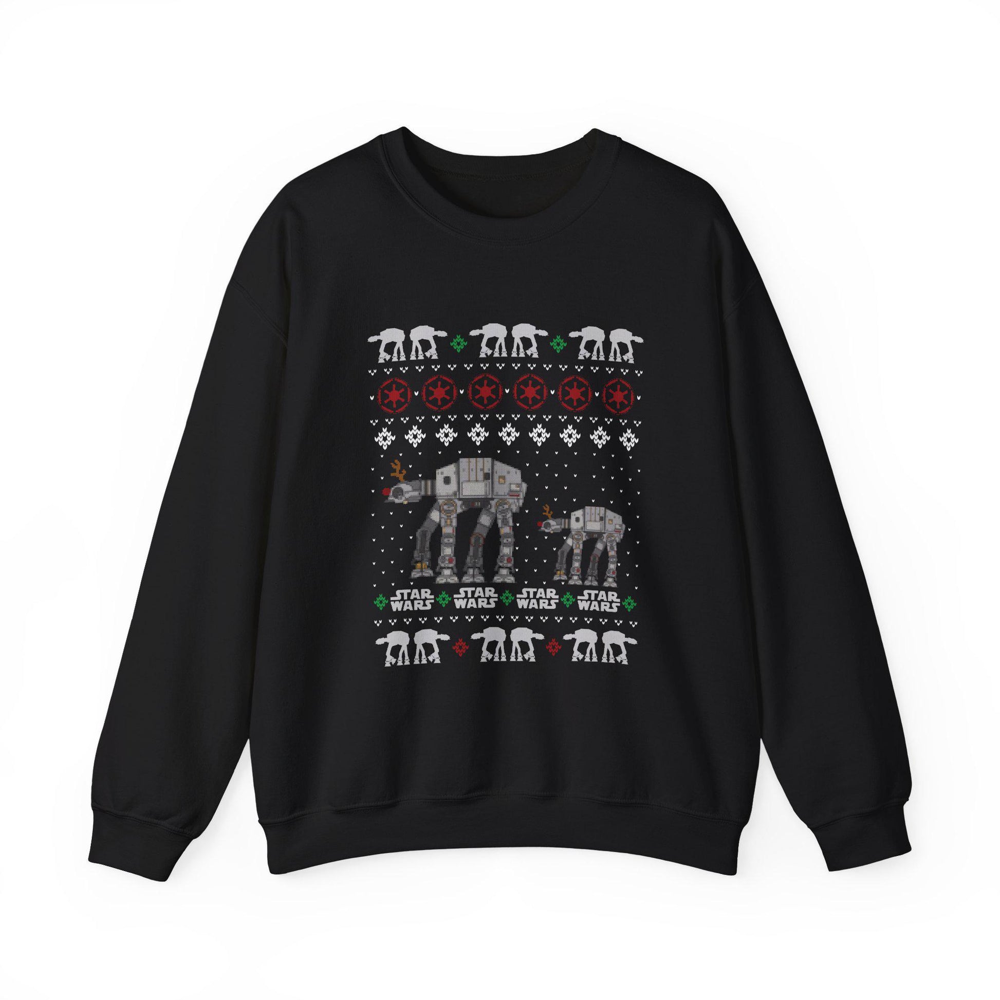 Imperial Walker Christmas Sweatshirt | Ugly Sci Fi Holiday Sweater | Retro Fan Art Christmas Shirt