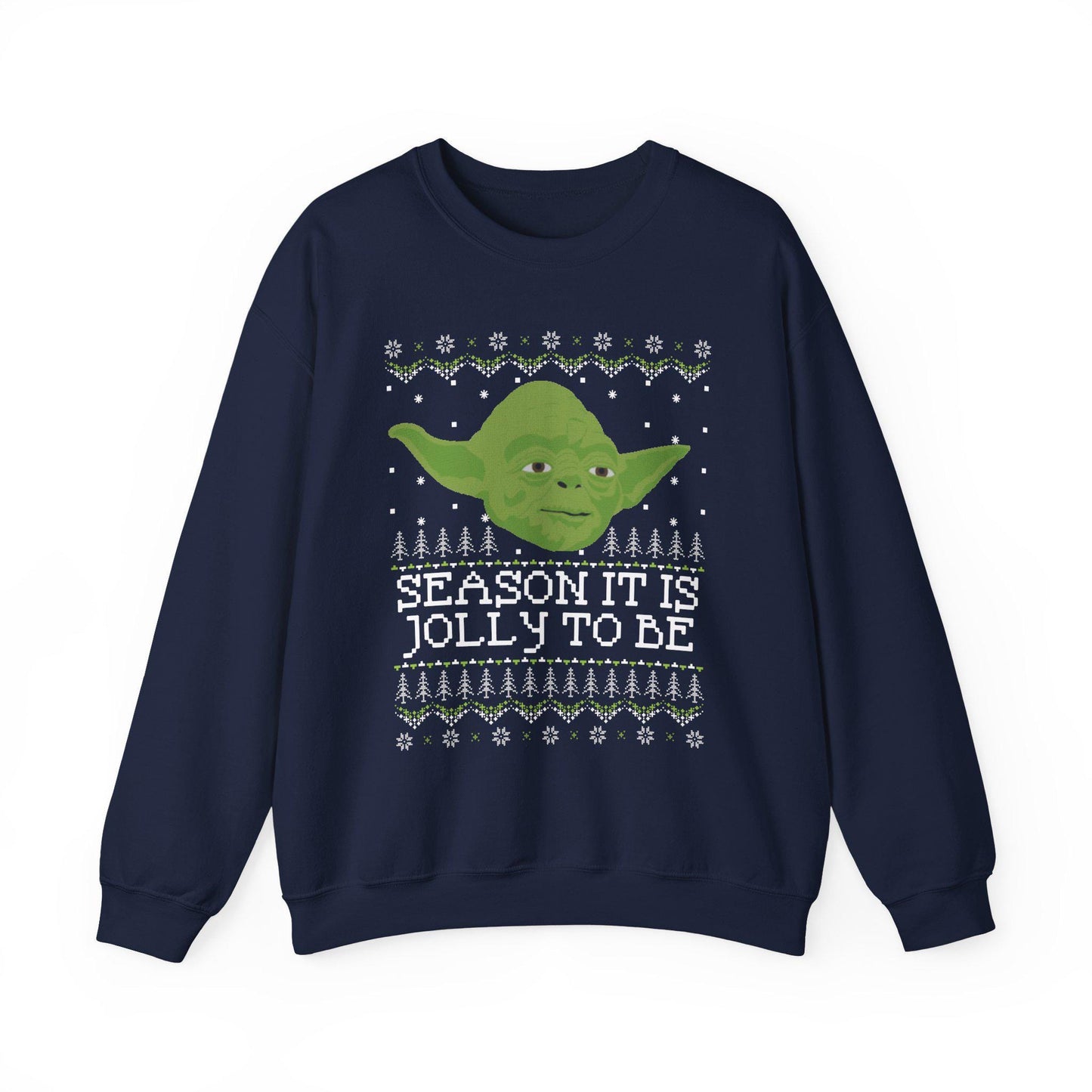 Yoda Christmas Sweatshirt | Season It Is Jolly To Be | Star Wars Ugly Christmas Sweater