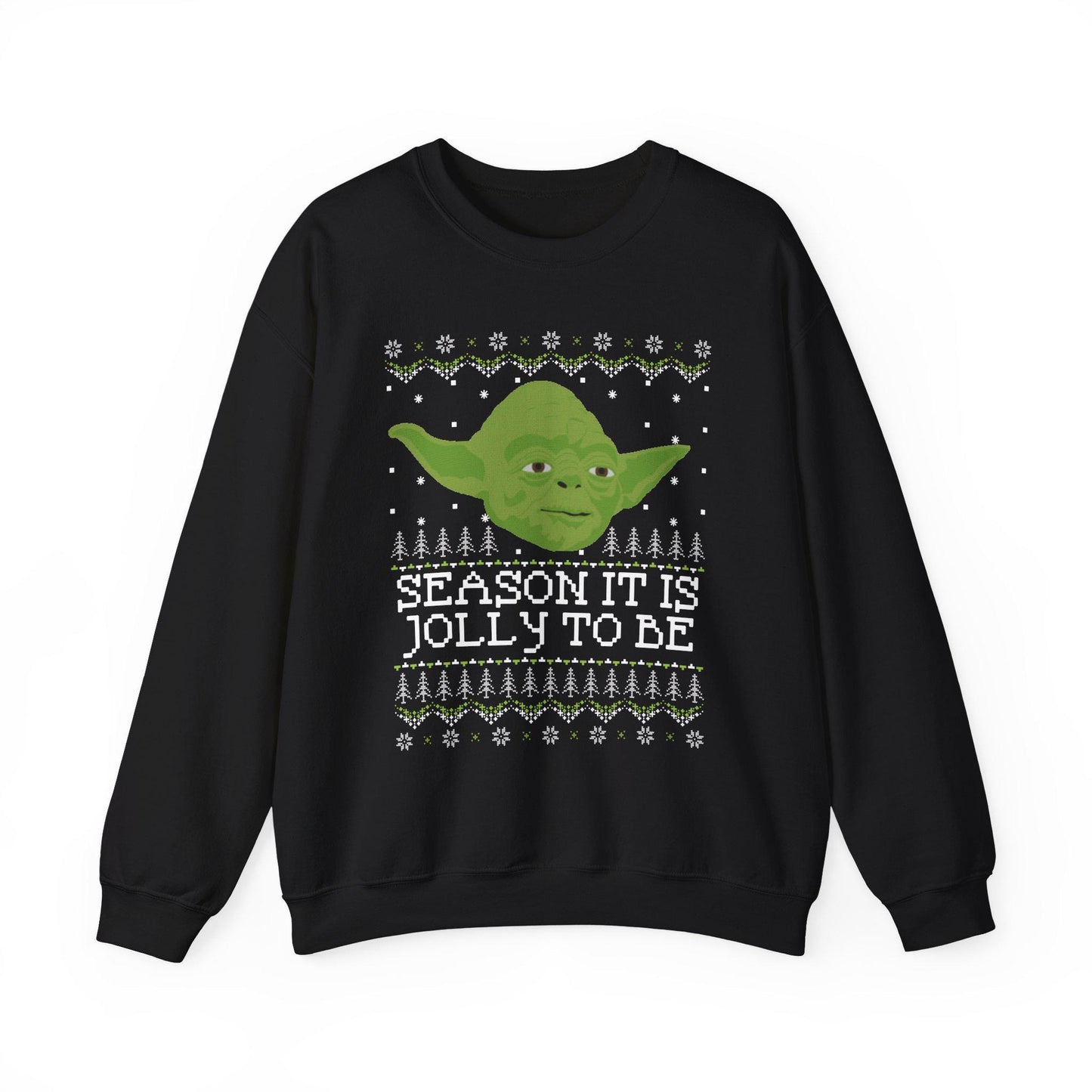 Yoda Christmas Sweatshirt | Season It Is Jolly To Be | Star Wars Ugly Christmas Sweater
