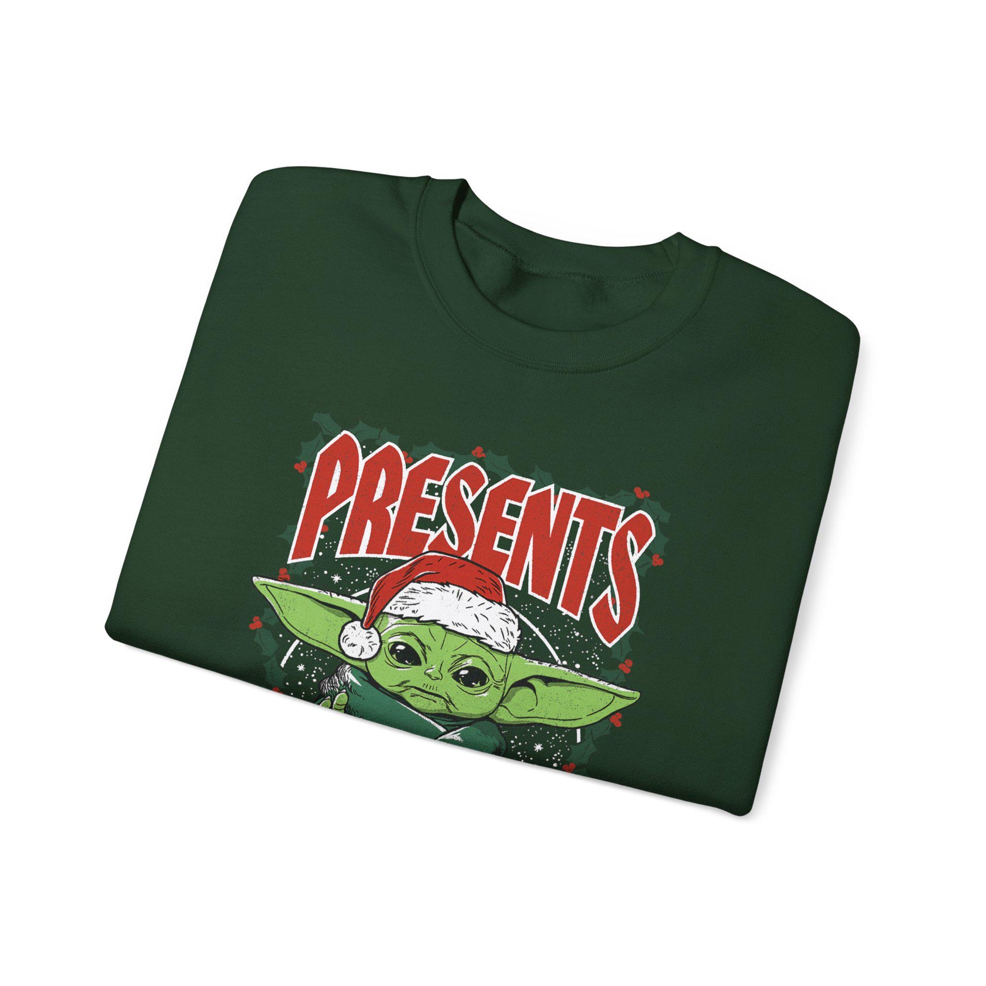 Baby Yoda Presents Are The Way Sweatshirt | Star Wars Ugly Christmas Sweater | Grogu Holiday Gift Top