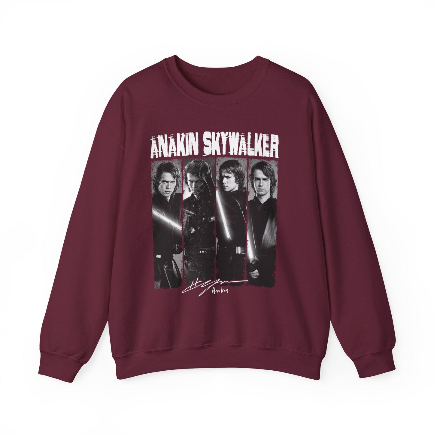 Anakin Skywalker Vintage Sweatshirt | Retro Star Wars Prequel Crewneck | Dark Side Jedi Fan Unisex Pullover