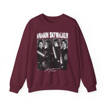 Anakin Skywalker Vintage Sweatshirt | Retro Star Wars Prequel Crewneck | Dark Side Jedi Fan Unisex Pullover