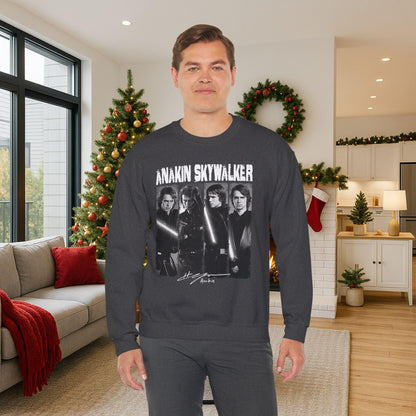Anakin Skywalker Vintage Sweatshirt | Retro Star Wars Prequel Crewneck | Dark Side Jedi Fan Unisex Pullover