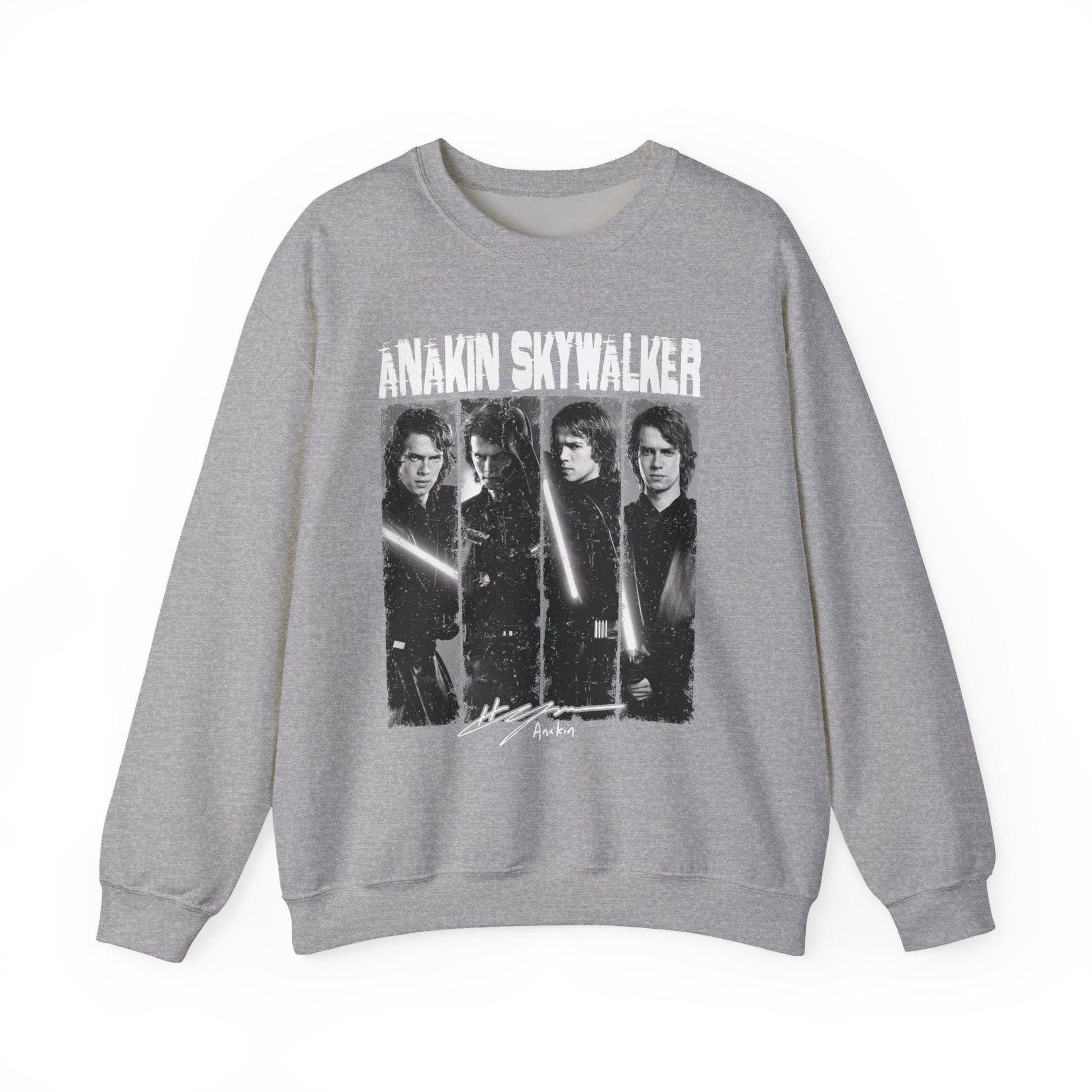 Anakin Skywalker Vintage Sweatshirt | Retro Star Wars Prequel Crewneck | Dark Side Jedi Fan Unisex Pullover