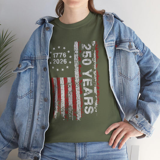 250th Anniversary Shirt | 1776 2026 Patriotic T Shirt | Vintage USA Flag Tee | America 250 Years Gift