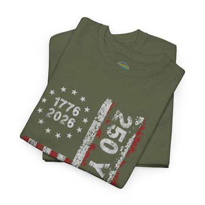 250th Anniversary Shirt | 1776 2026 Patriotic T Shirt | Vintage USA Flag Tee | America 250 Years Gift