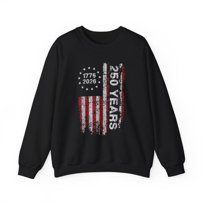 250th Anniversary Sweatshirt | 1776 2026 Patriotic Crewneck | Vintage USA Flag Pullover | America 250 Years Gift