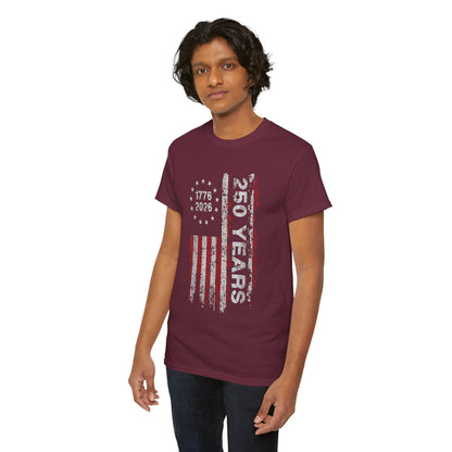 250th Anniversary Shirt | 1776 2026 Patriotic T Shirt | Vintage USA Flag Tee | America 250 Years Gift