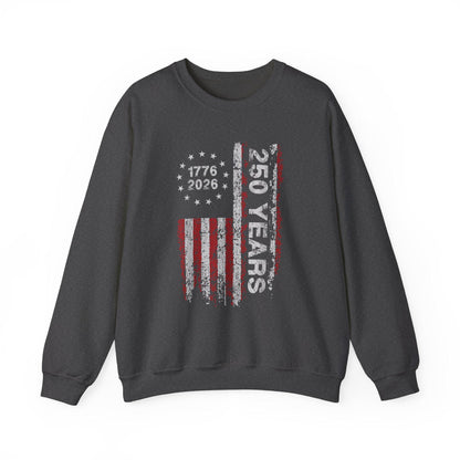 250th Anniversary Sweatshirt | 1776 2026 Patriotic Crewneck | Vintage USA Flag Pullover | America 250 Years Gift