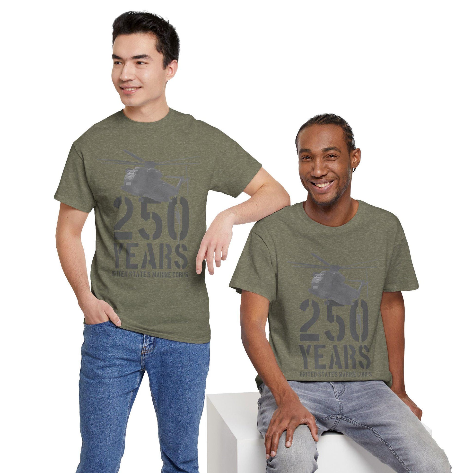 250 Years Military Tee | Helicopter Graphic Shirt | 250th Anniversary Design | Veteran Gift