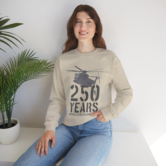 250 Years Military Sweatshirt | Helicopter Crewneck Pullover | 250th Anniversary Design | Veteran Gift