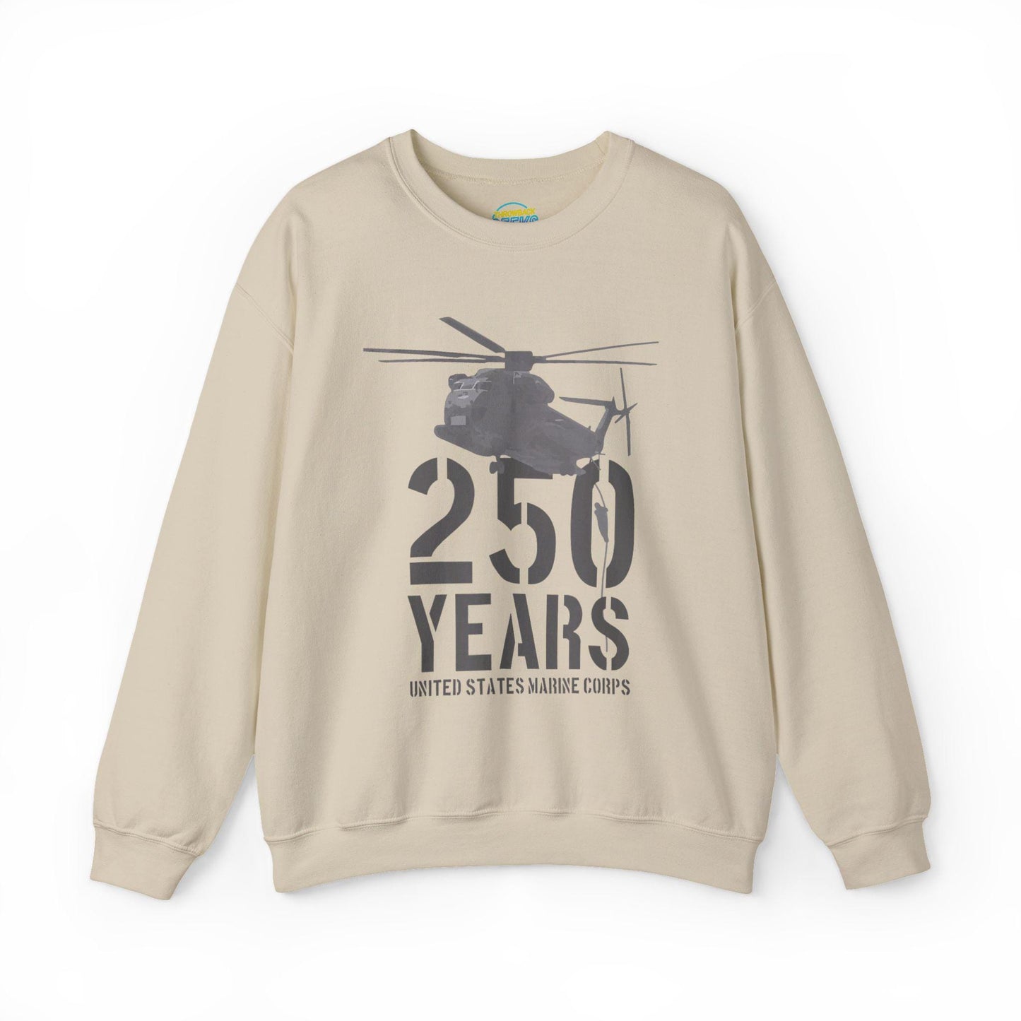 250 Years Military Sweatshirt | Helicopter Crewneck Pullover | 250th Anniversary Design | Veteran Gift