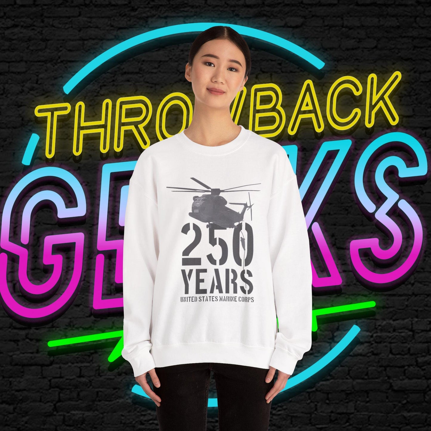 250 Years Military Sweatshirt | Helicopter Crewneck Pullover | 250th Anniversary Design | Veteran Gift